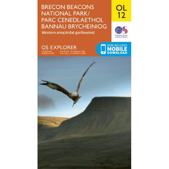OS Explorer OL12 Map, Brecon Beacons National Park West & Central