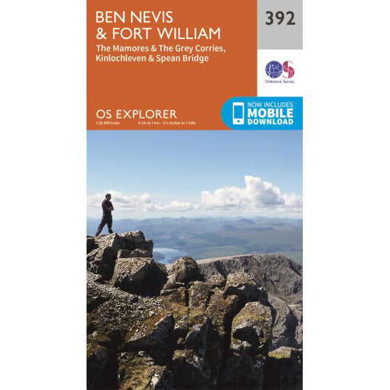 OS Explorer 392 map for Ben Nevis